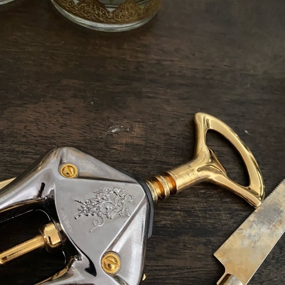 olimpic made in Italy with brass corkscrew and mid century  luxury bar tool - Picture 8 of 11